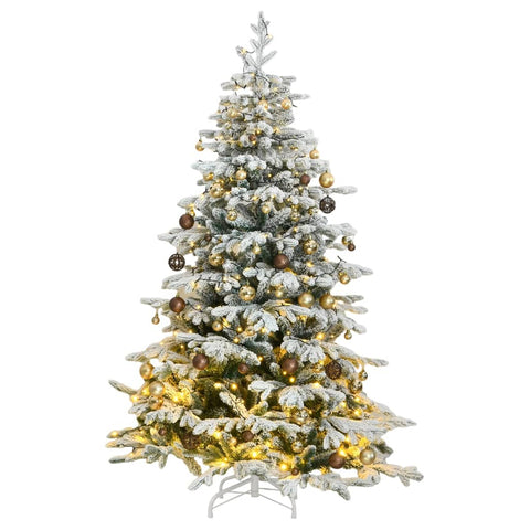 Artificial Hinged Christmas Tree 300 LEDs , Ball Set
