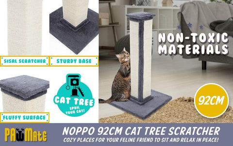 Cat Tree Pole Scratcher Noppo 92Cm Grey