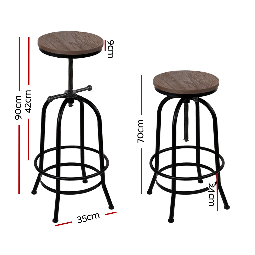 Bar Stools Adjustable Wood Chairs