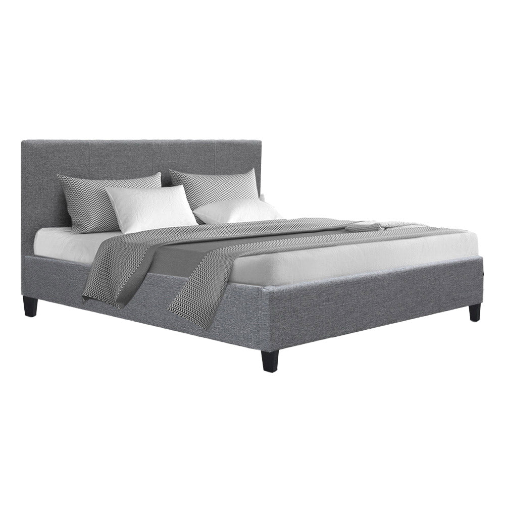 Bed Frame Double Size Grey Neo