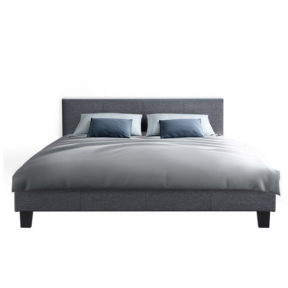 Bed Frame Double Size Grey Neo