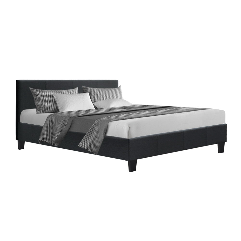 Bed Frame Queen Size Charcoal Neo