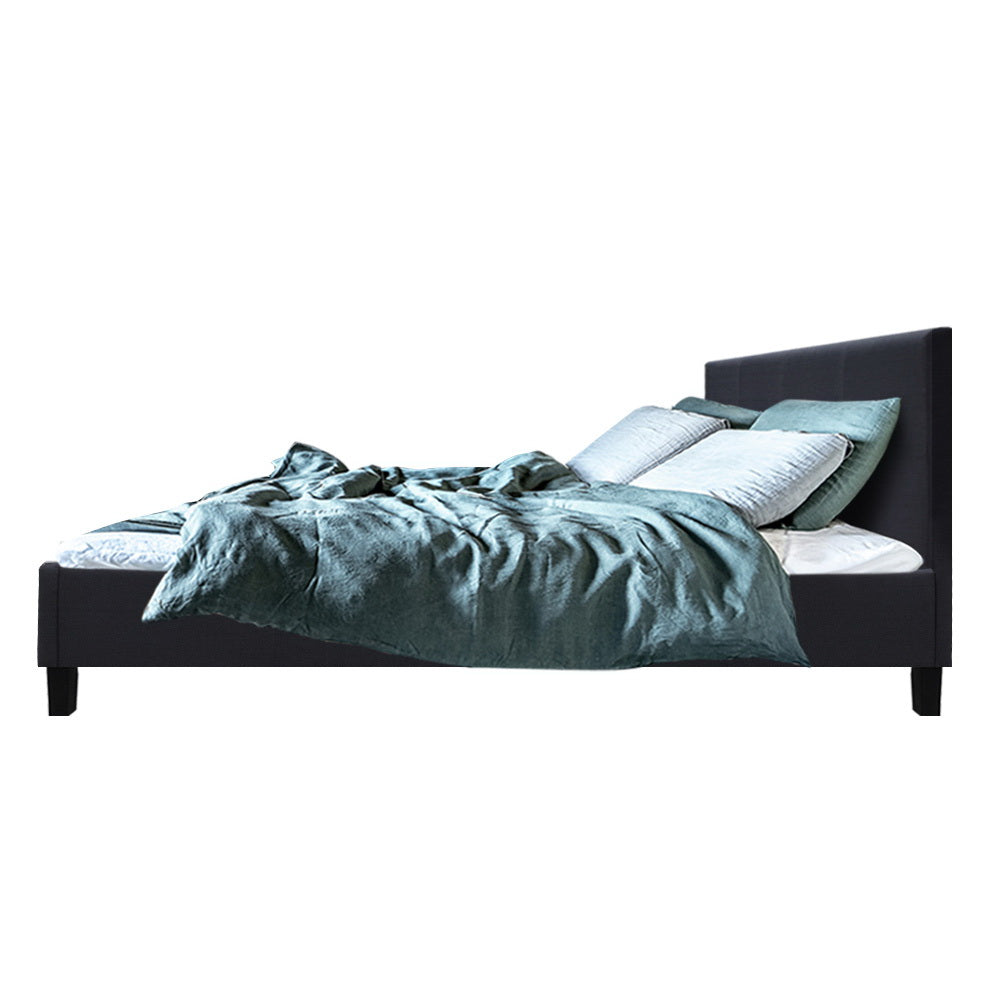 Bed Frame Queen Size Charcoal Neo