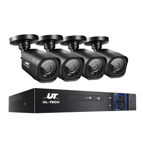 4Ch Dvr 4 Cameras Full Hd Security System