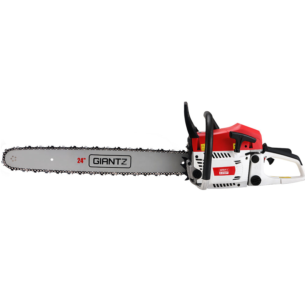 62Cc 24" Bar E-Start Pruning Chainsaw, Commercial Grade