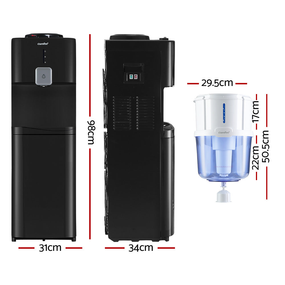 Water Cooler Dispenser Chiller Cold 15L Purifier Bottle Filter Black
