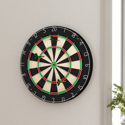 18" Dartboard Dart Board With Steel Darts Competition Party Game