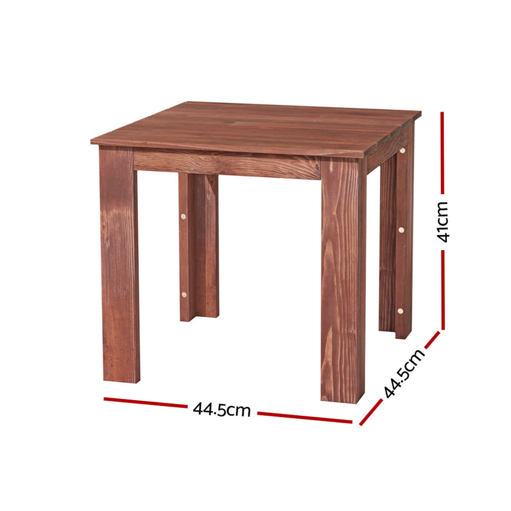 Wooden Coffee Side Table - Outdoor Camping Brown
