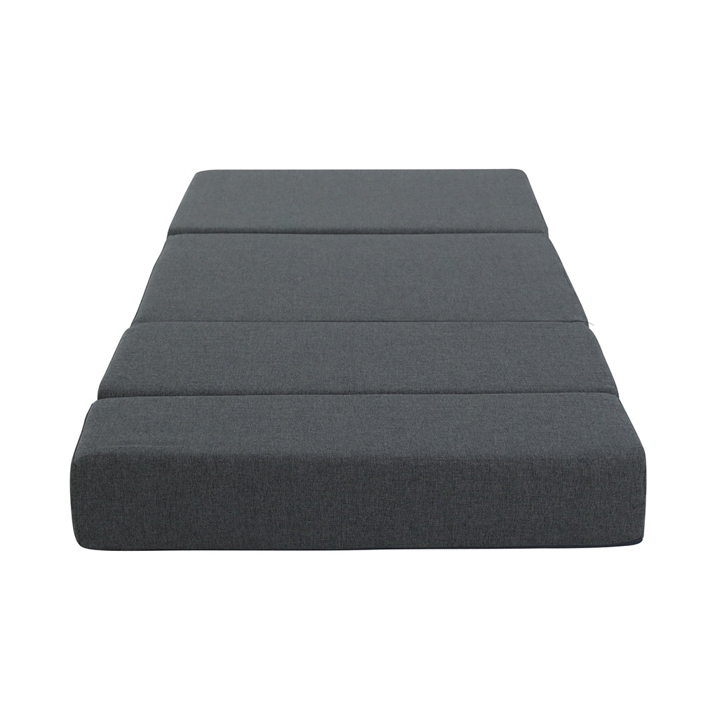 Foldable Mattress Folding Foam Bed Floor Mat Grey