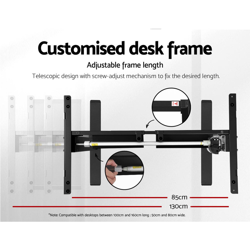Standing Desk Frame Only Motorised Black