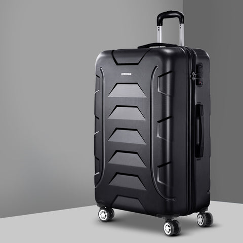 28" 75Cm Luggage Trolley Travel Suitcase Set Tsa Hard Case Lightweight Strap