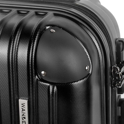 28" 75Cm Black Luggage Trolley Travel Set With Tsa Lock
