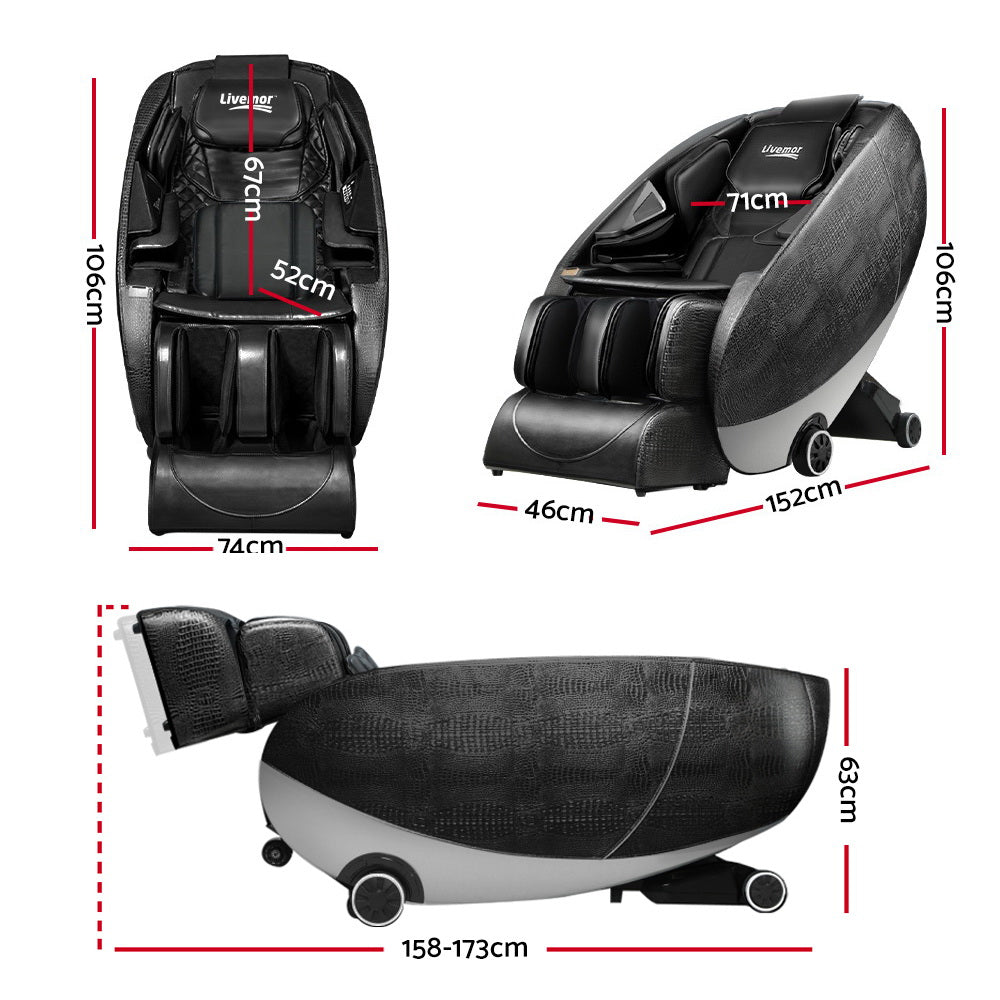 Massage Chair Zero Gravity Electric Massage Recliner Chair Deluxe Black