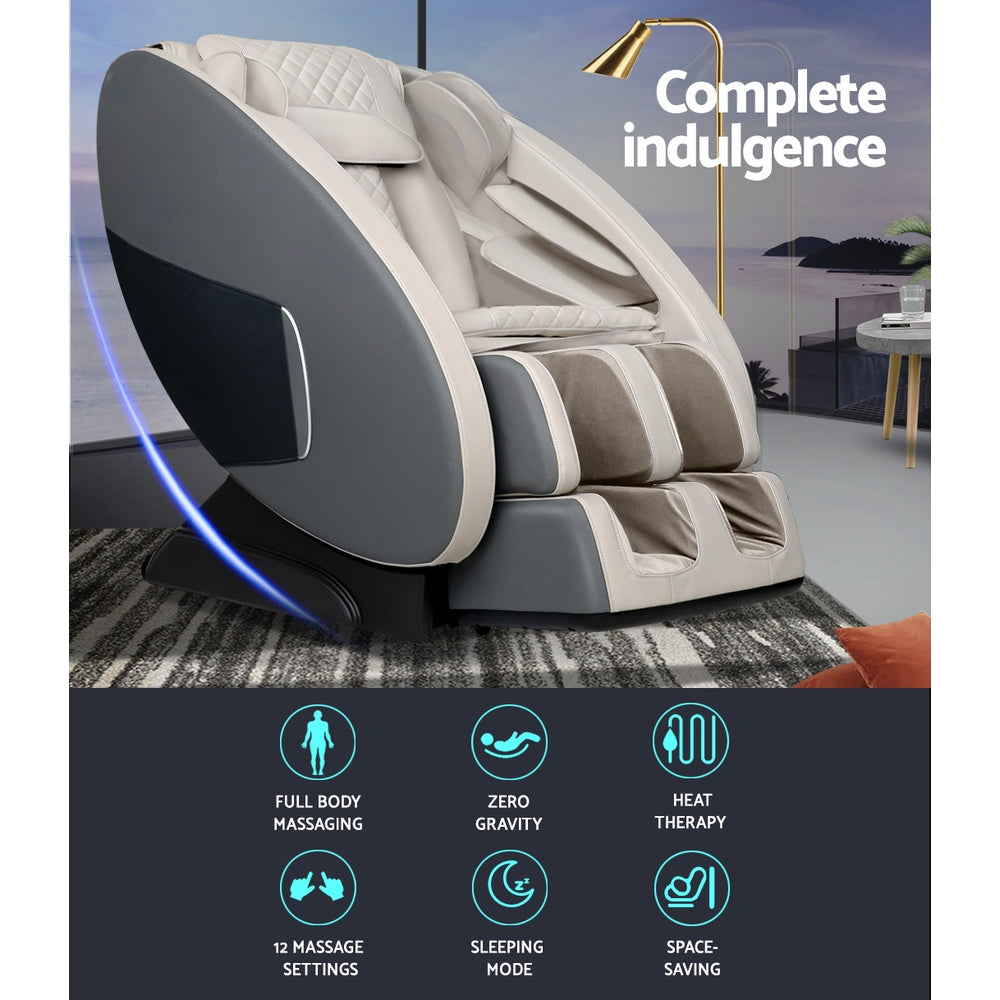 Massage Chair Electric Recliner Massager Grey Ellmue