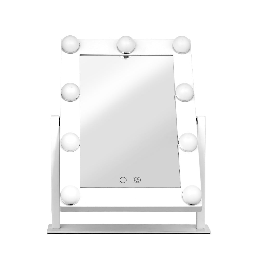 Makeup Mirror Hollywood With Light Round 360&Deg; Rotation Tabletop 9