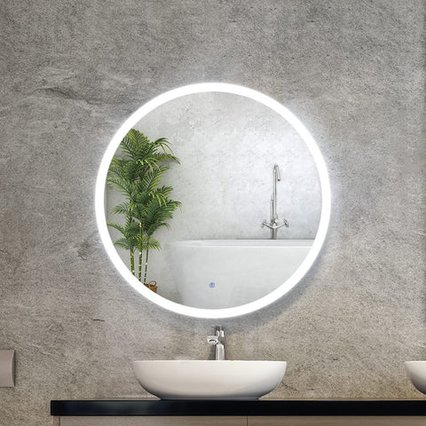 Wall Mirror 70Cm With Led Light Makeup Home Decor Bathroom Round Vanity