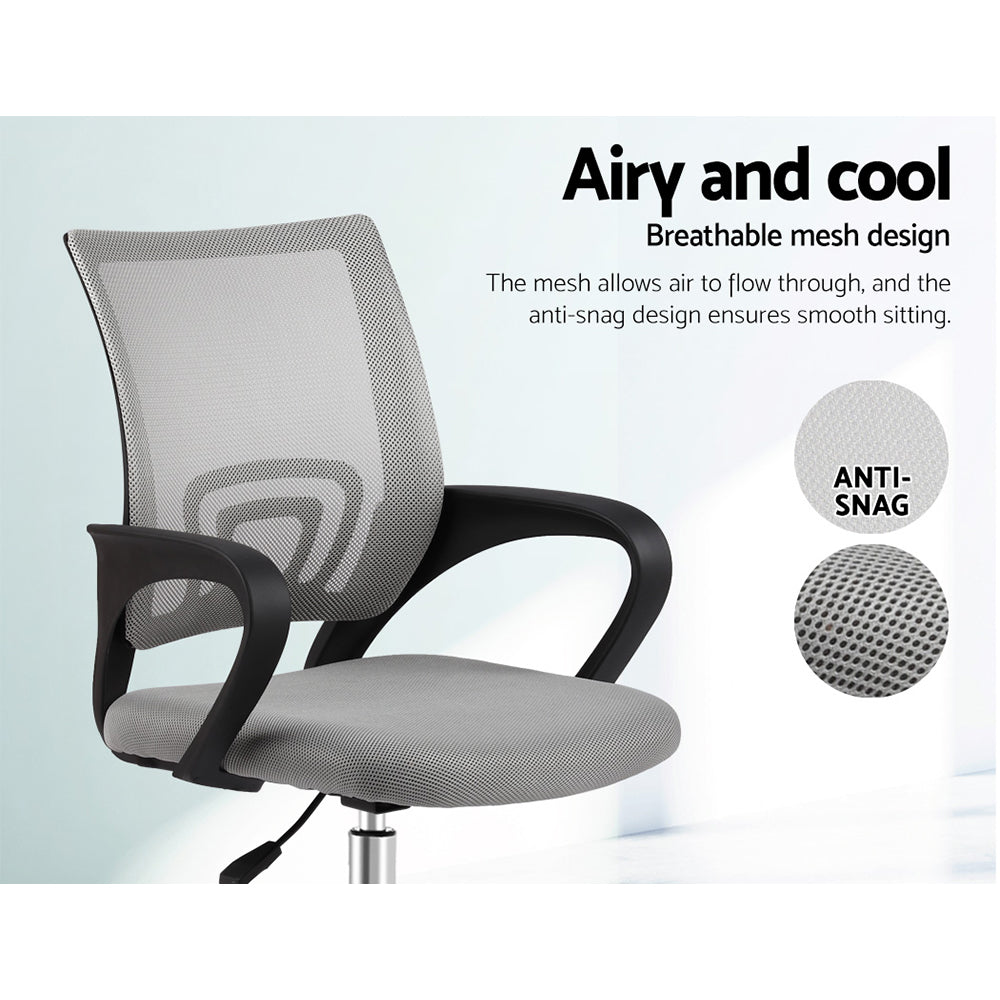 Durable Mesh Office Chair Mid Back Grey