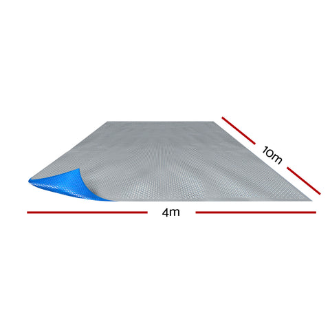 Pool Cover 500 Micron 10X4M Swimming Pool Solar Blanket Blue Silver