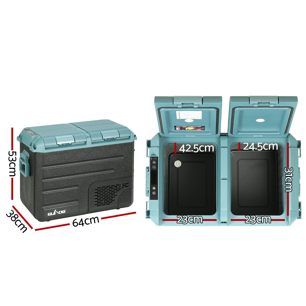 50L Portable Fridge Freezer Cooler Camping 12V/24V/240V Caravan