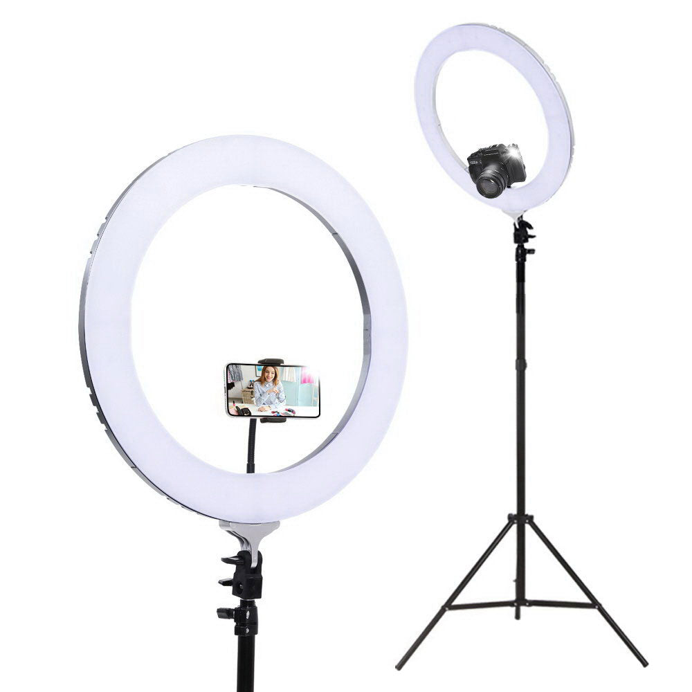 Ring Light 19" Tripod Stand Silver