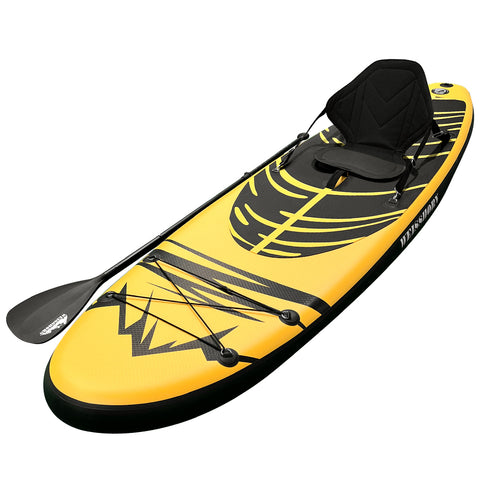 Stand Up Paddle Board 10.6Ft Inflatable Sup Surfboard Paddleboard Kayak Yellow