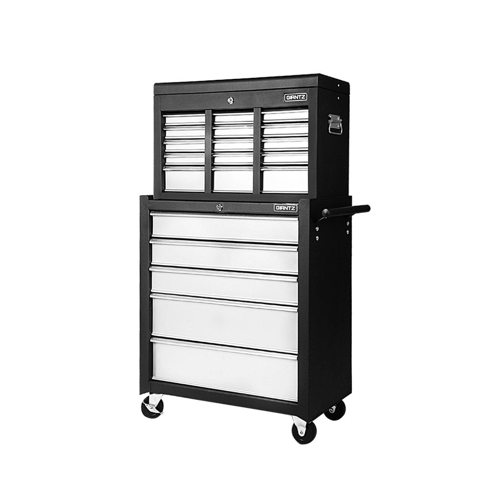 14 Drawer Tool Box Cabinet Chest Mechanic Garage Storage Trolley Grey