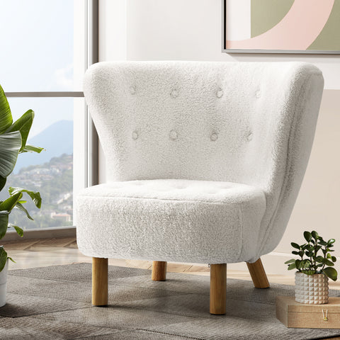 Armchair Lounge Accent Couch Chairs Sofa Bedroom White