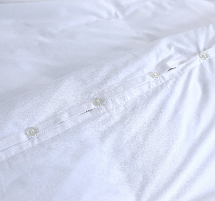 100% Egyptian Cotton Vintage Washed 500Tc White Single Quilt Cover Set