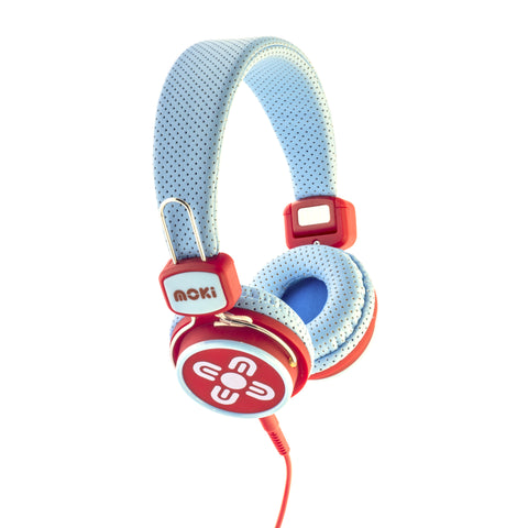 Kid Safe Volume Limited Blue & Red Headphones