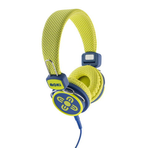 Kid Safe Volume Limited Yellow & Blue Headphones