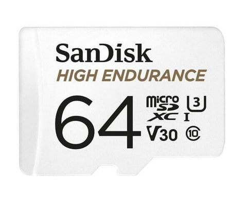 64Gb High Endurance Microsdxc V30 U3 C10 With Sd Adaptor