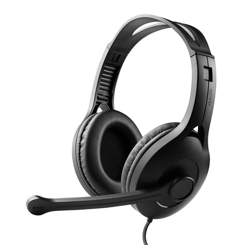K800 Usb Headset With Microphone - 120° Rotation, Leather Padded Ear Cups