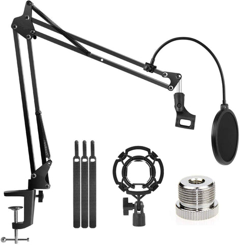 Broadcasting Microphone Stand: Screw Adapter, Windscreen Filter
