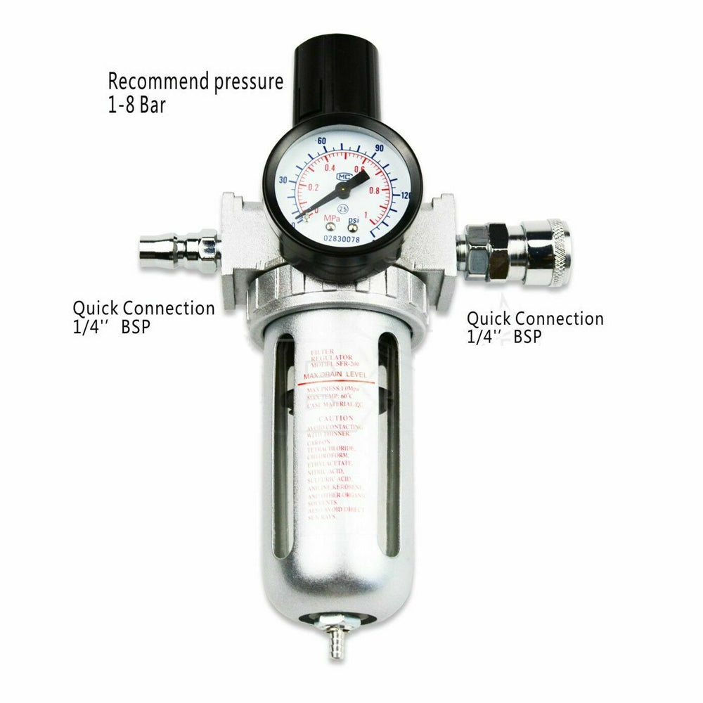 Air Compressor Oil Moisture Water Filter Regulator Separator Mount