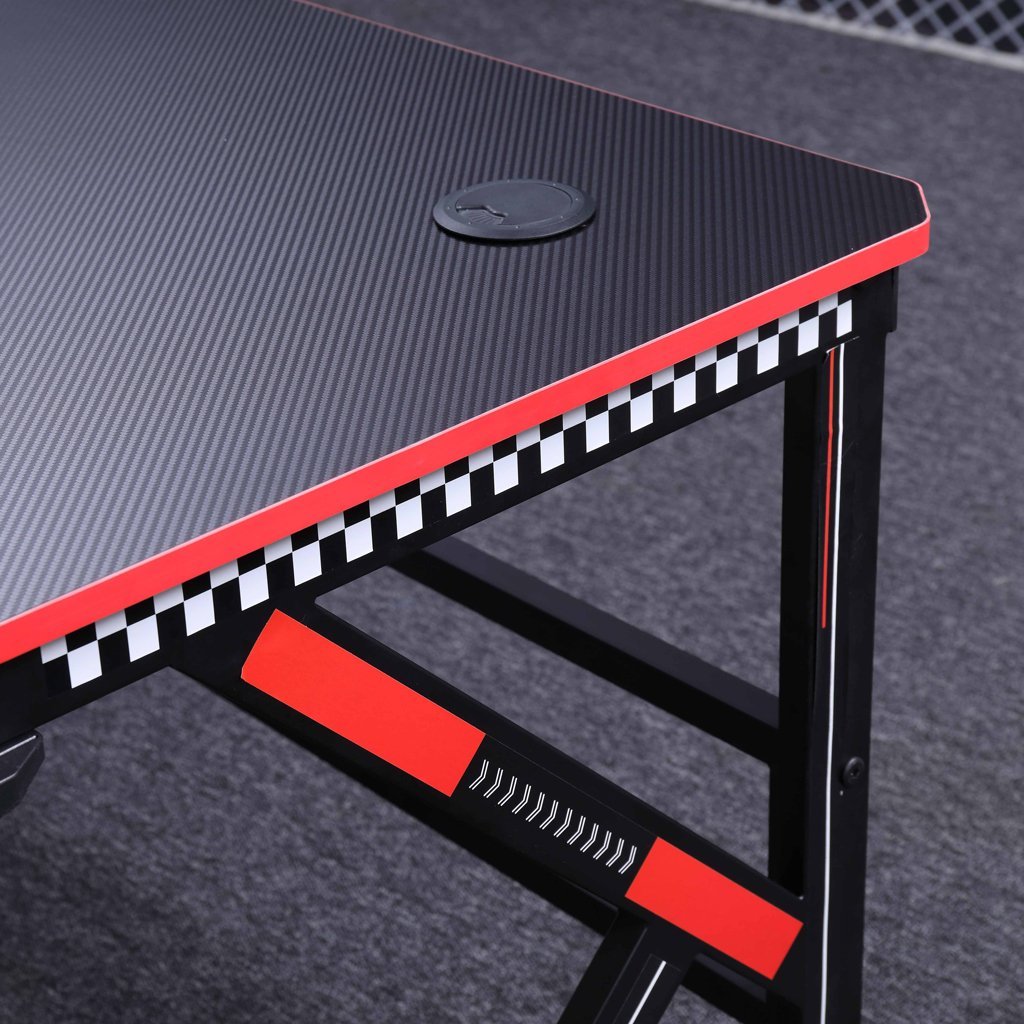 Gaming Desk Desktop Pc Computer Desks Table Office Laptop K-Shaped Legs Black