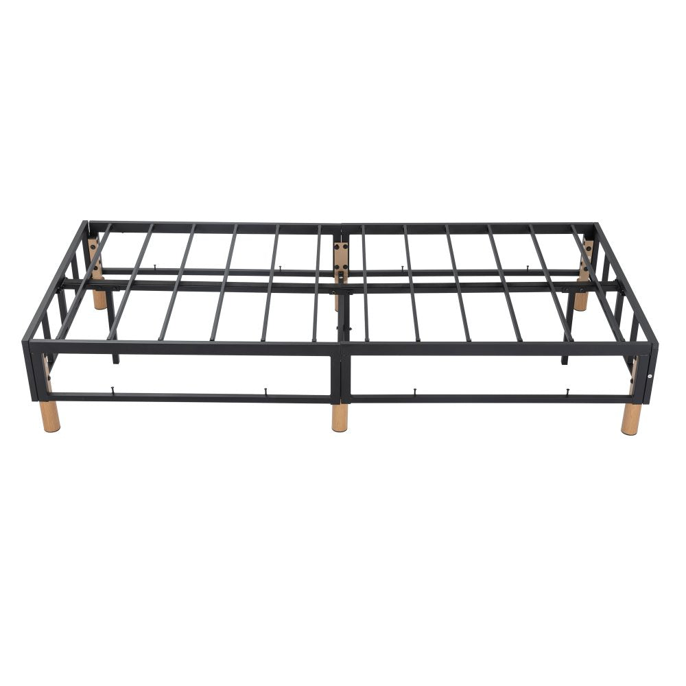 Metal Bed Frame Mattress Foundation Blue – Double