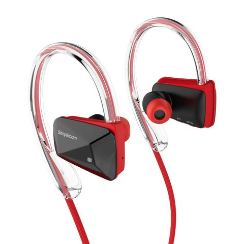 Bluetooth Neckband Sports Headphones With Nfc Red