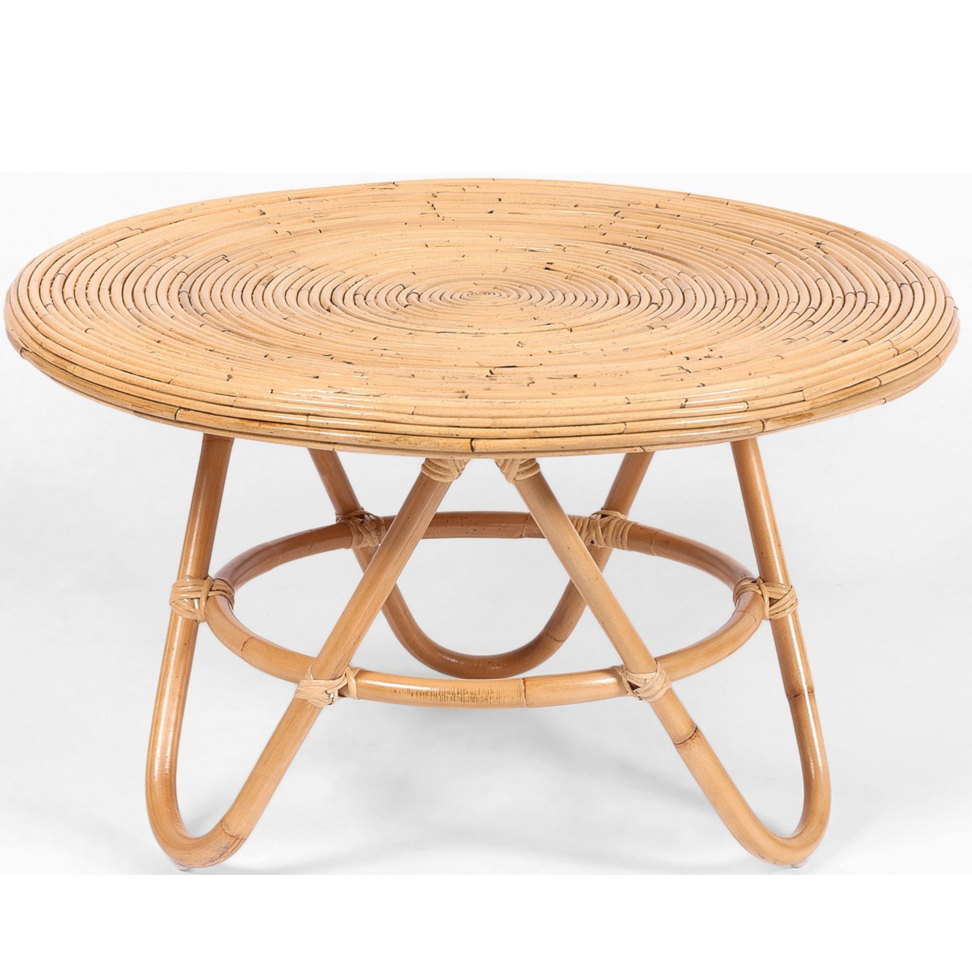 Rattan Round Coffee Table 80Cm - Natural