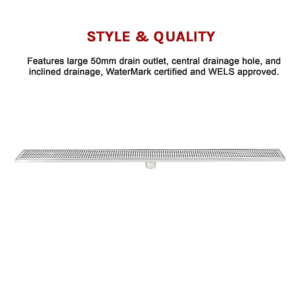 1200Mm Stainless Steel Grate Shower Drain Square Pattern