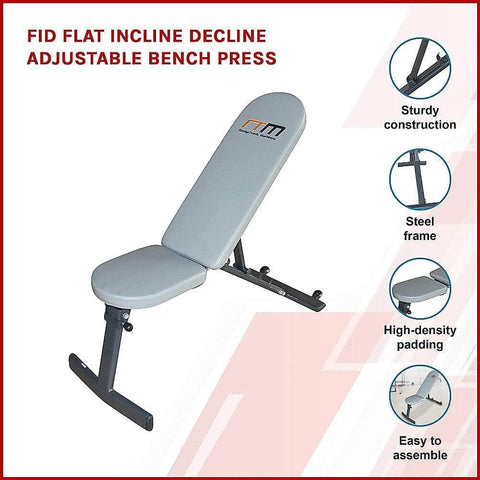 Fid Flat Incline Decline Adjustable Bench Press