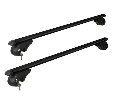 Car Roof Racks Pod Aluminium Cross Bars Adjustable 108Cm Black