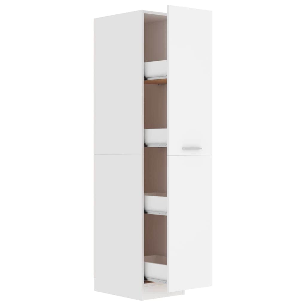 Apothecary Cabinet White Engineered Wood
