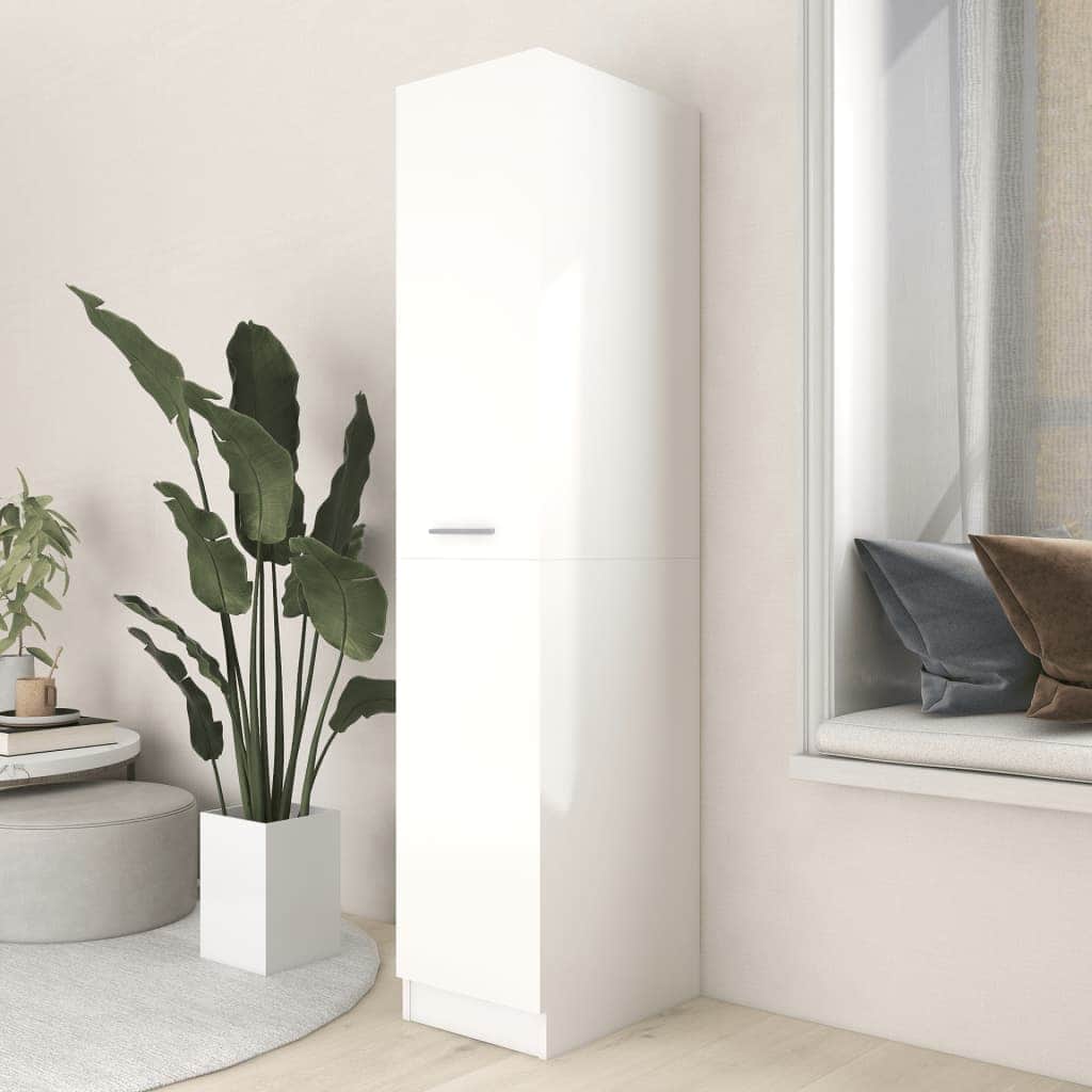 Apothecary Cabinet White Engineered Wood