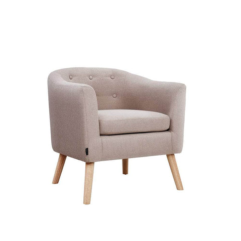 Armchair Tub Chair Beige Adora
