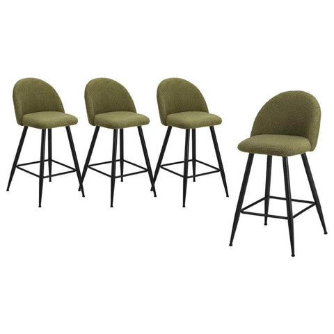 Bar Stools Kitchen Counter Stool Boucle Padded
