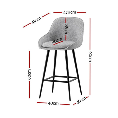 Bar Stools Upholstered Stool Counter Seat Kitchen Dining Chairs