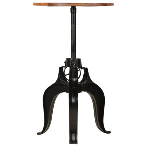Bar Table Black Solid Reclaimed Wood