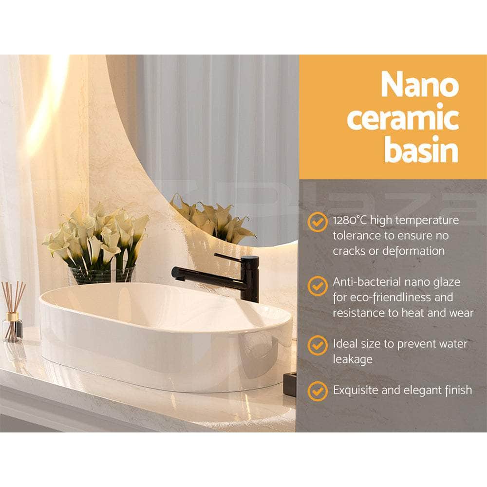Bathroom Basin Ceramic Vanity Sink Hand Wash Bowl 53x28cm