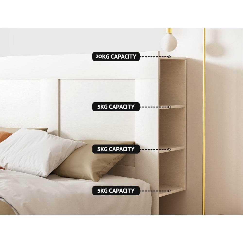 Bed Frame Shelves Headboard Bedhead Bas Q/D(Headboard Only)