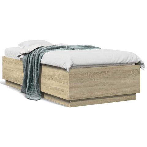 Bed Frame Sonoma Oak Engineered Wood Sigle Size